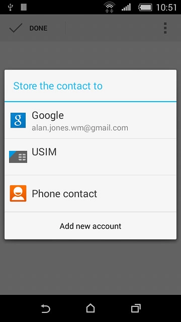 Press Phone contact.