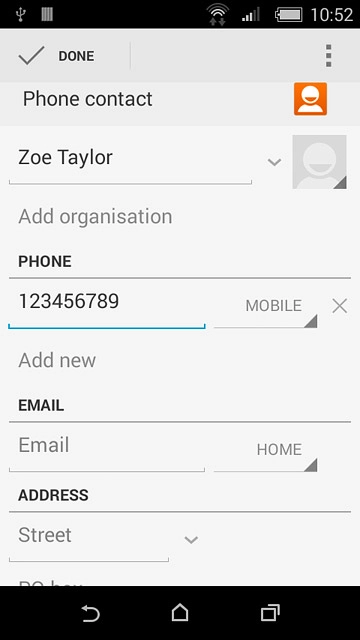 Press the drop down list next to the phone number.