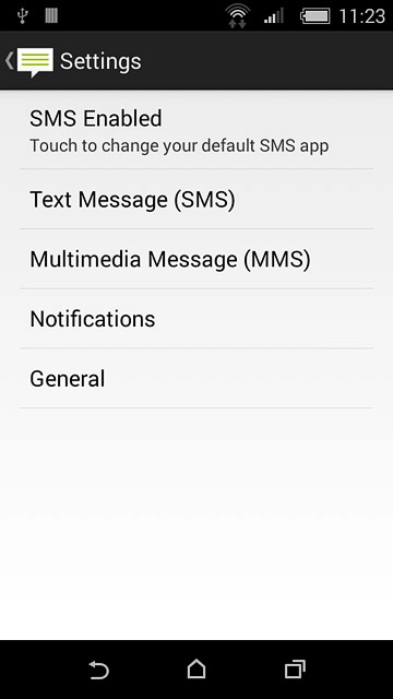 Press Text Message (SMS).