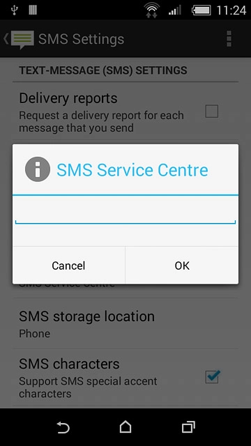 Key in +61415011501 and press OK.