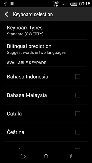 Press Keyboard types.