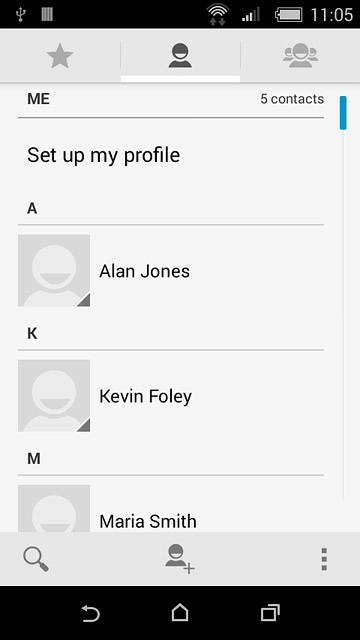 Press the home icon to return to the home screen.