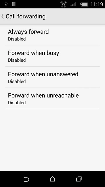 Press the home icon to return to the home screen.