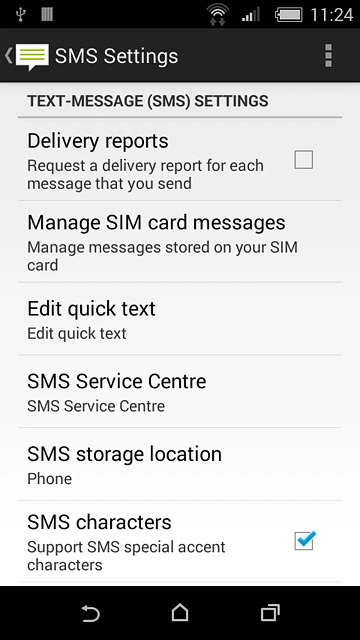 Press the home icon to return to the home screen.