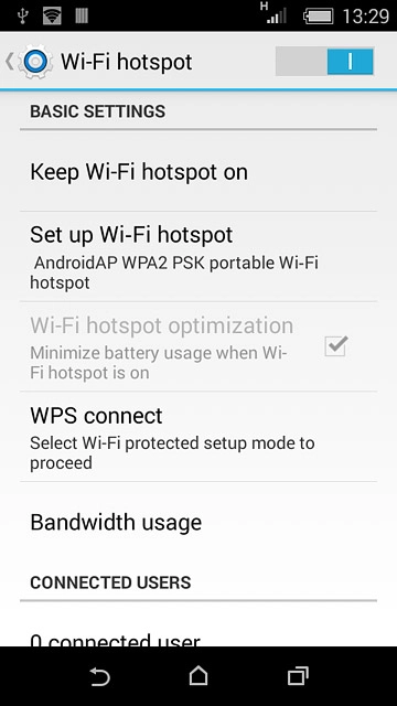 Press the indicator next to 