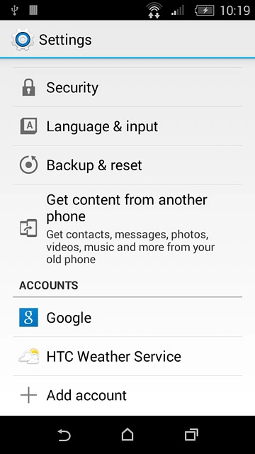Press the home icon to return to the home screen.