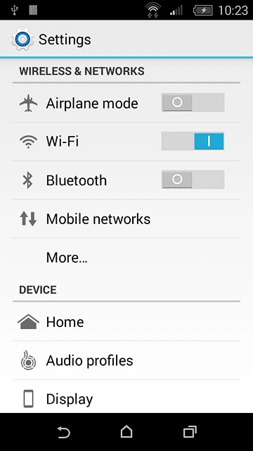 Press Mobile networks.