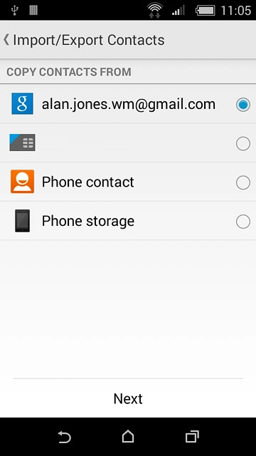 Press Phone contact.
