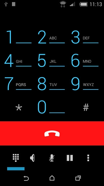 Press the end call icon to end the call.