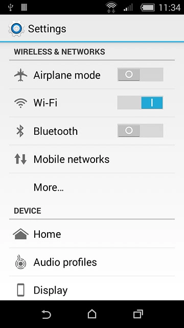 Press Mobile networks.