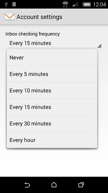 Press Never or the required interval.