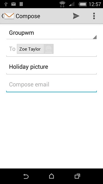 Press Compose email and write the required text.