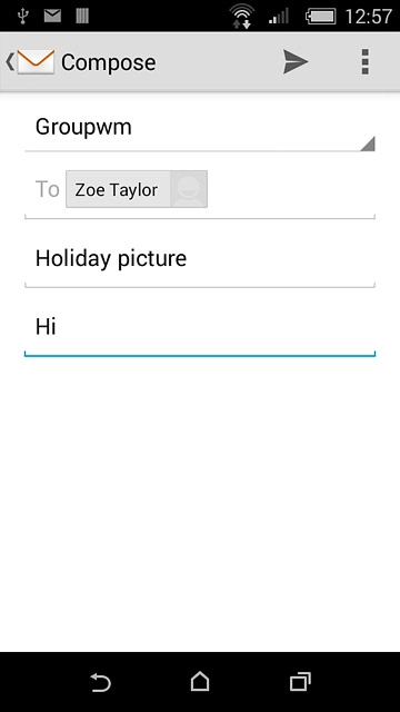 Press the menu icon.