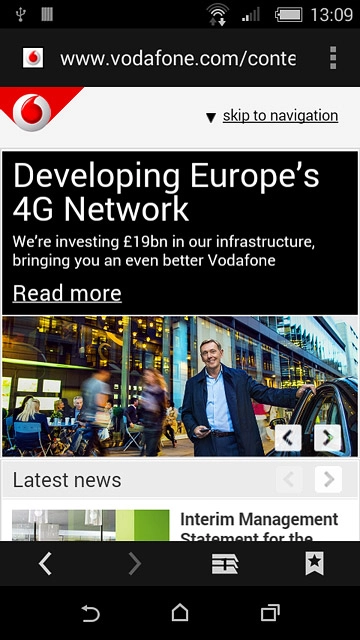 Press the bookmarks icon.