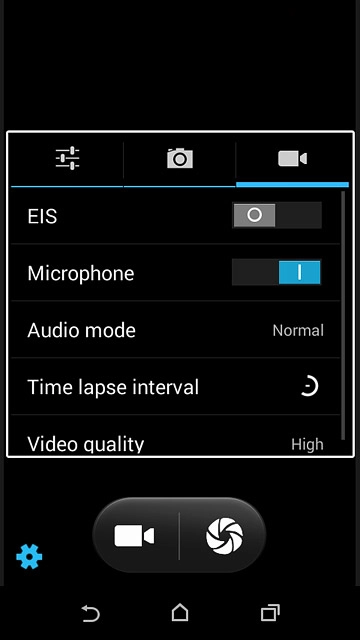 Press the video recorder icon.