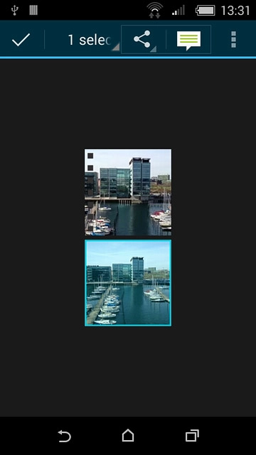 Press the share icon.