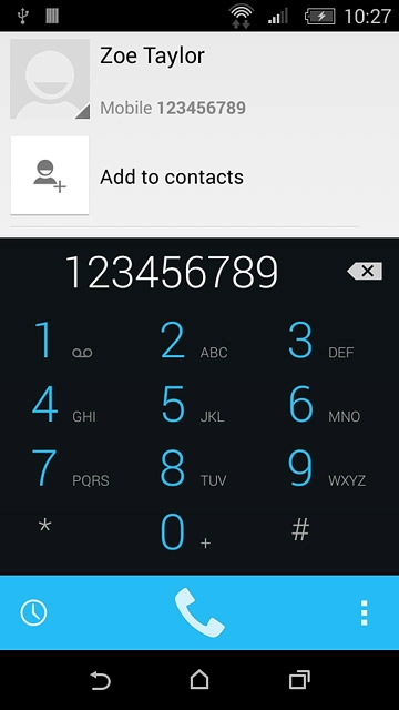 Key in the required number and press the call icon.