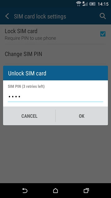 Key in your PIN and press OK.