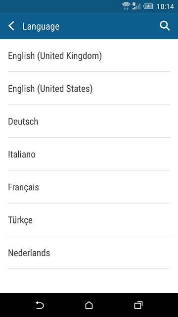 Press the required language.