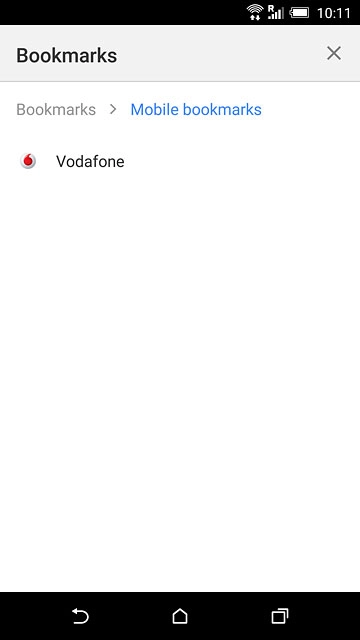 Press the required bookmark.