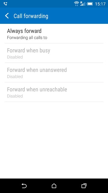 Press one of the following options:Always forward
