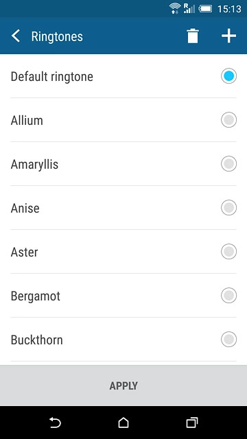 Press the different ring tones to listen to them.