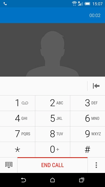 Press END CALL to end the call.