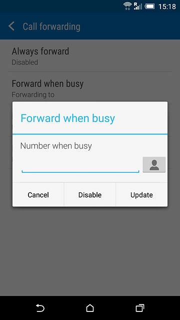 Press Disable.Repeat until all diverts have been cancelled.