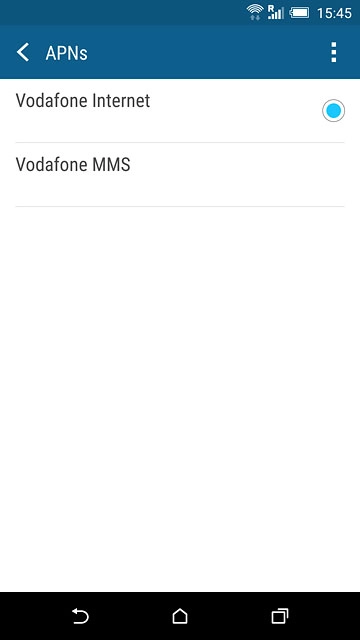 Press the field next to the data connection to fill in the field.