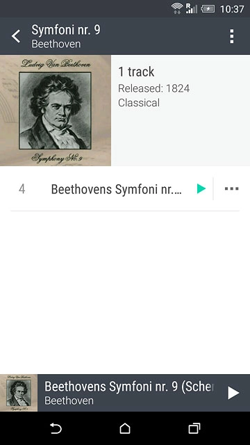 Press the required audio file.