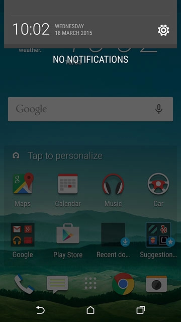 Slide your finger down the display starting from the top edge of your phone.Press the settings icon.