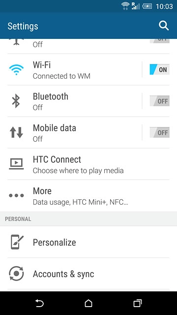 Press Accounts & sync.