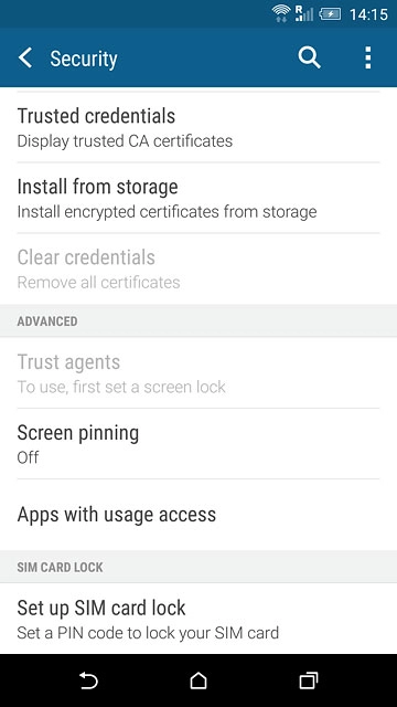Press Set up SIM card lock.