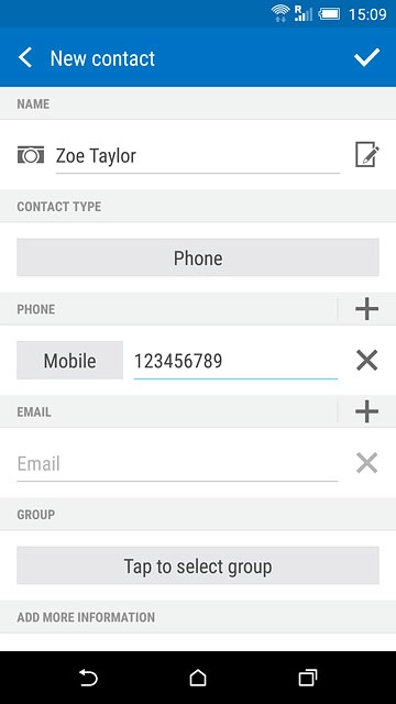 Press the field next to the phone number.