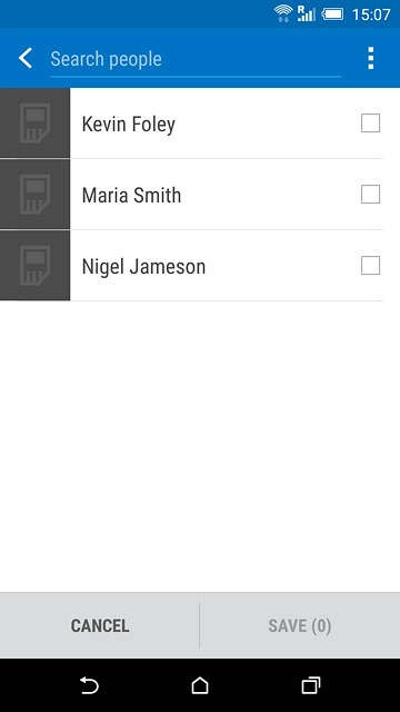 Press the menu icon.