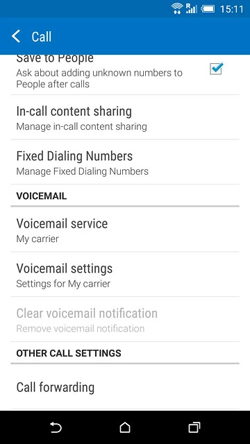 Press Call forwarding.