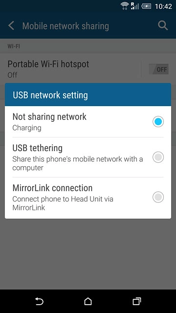 Press USB tethering.
