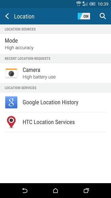 Press the home icon to return to the home screen.
