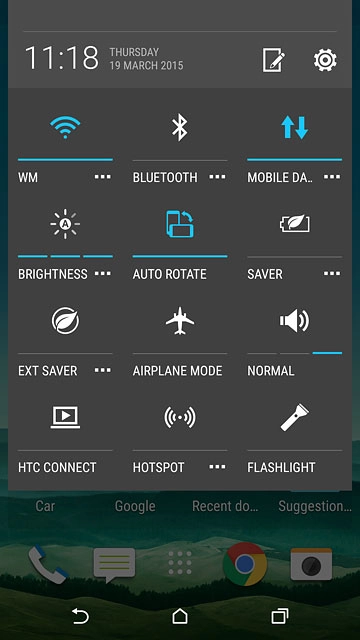 Press the home icon to return to the home screen.