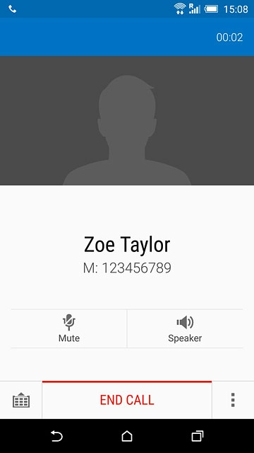 Press END CALL.