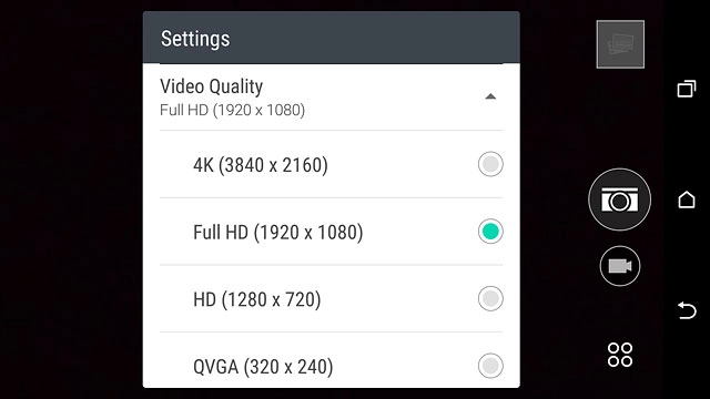 Press the required resolution.