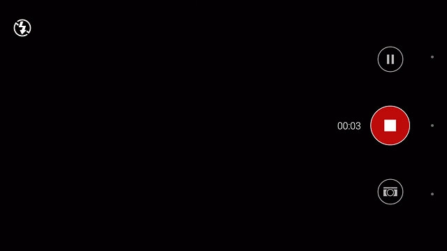 Press the stop icon to stop recording.The video clip is automatically saved.