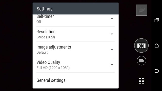 Press General settings.