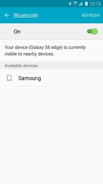 Make sure the other device is turned on and is ready to connect via Bluetooth.Your phone now searches for devices and after a moment, a list of Bluetooth devices within range is displayed.Press the required Bluetooth device.Follow the instructions on the display to pair the Bluetooth device with your phone.The new device is displayed on the list of paired devices.