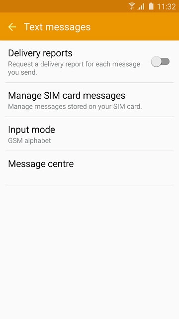 Press Message centre.