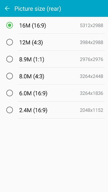 Press the required resolution.
