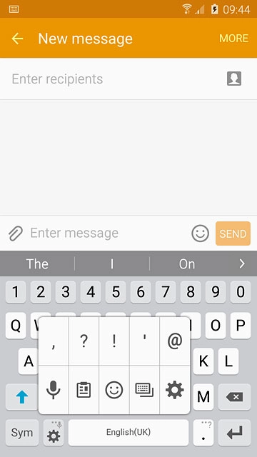 Press the settings icon.