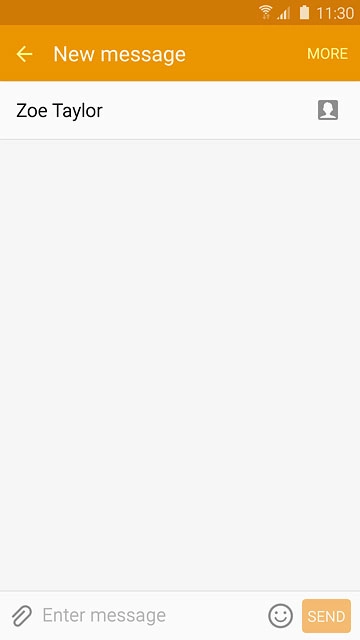 Press Enter message.Write the text for your text message.