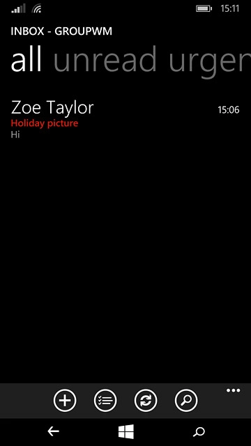 Press the new email message icon.