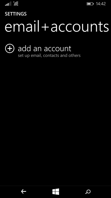 Press add an account.